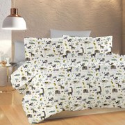 Πάπλωμα Παιδικό Zoo 557 White-Grey DimCol Μονό 160x240cm 100% Cotton