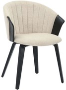 Καρέκλα Jesper HM9977.02 61x54x74cm Ecru Ξύλο,Ύφασμα