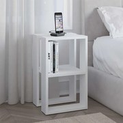 Megapap Κομοδίνο - Τραπεζάκι Βοηθητικό Από Μελαμίνη Lonie Λευκό