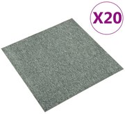 vidaXL Μοκέτα Πλακάκι 20 τεμ. Πράσινο 5 μ² 50x50 εκ.