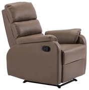 WOODWELL COMFORT Πολυθρόνα Relax Σαλονιού - Καθιστικού PU Cappuccino 79x97x101cm Ε9732,4