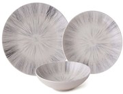 Σερβίτσιο Πιάτα Φαγητού (Σετ 24Τμχ) 387GRP1371 Multi-White Hermia 24 τμχ Πορσελάνη