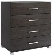 Συρταριέρα Μελαμίνης Briana Με 4 Συρτάρια Zebrano 75x40x83Υ Εκ.