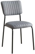 Καρέκλα 618-223-044 53x43x84cm Grey Μέταλλο,Ύφασμα