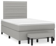 ΚΡΕΒΑΤΙ BOXSPRING ΜΕ ΣΤΡΩΜΑ ΑΝΟΙΧΤΟ ΓΚΡΙ 120X190 ΕΚ. ΥΦΑΣΜΑΤΙΝΟ 3270362