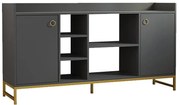 Μπουφές Delta ανθρακί - χρυσά μεταλλικά πόδια 160x40x85 εκ. 160x40x85 εκ.