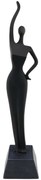 Διακοσμητική Φιγούρα Γυναίκα Με Υψωμένο Χέρι 844319 9,8x9x46,3cm Black Ankor Πολυέστερ