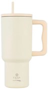 Κούπα Θερμός Με Λαβή &amp; Καλαμάκι 900ml Estia Save The Aegean Tumbler Lily White 01-32128