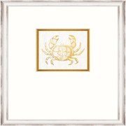 Κάδρο Crab Fa13363 35X45Cm White-Gold Mindthegap Κάθετοι Wood