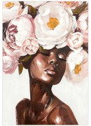 Πίνακας Καμβάς Woman With Flowers 166-224-048 70x3x100cm Multi Κάθετοι Καμβάς