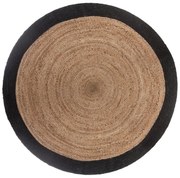 Χαλί Γιούτας 07.146295J Natural-Black 120X120cm Round