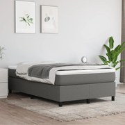 ΚΡΕΒΑΤΙ BOXSPRING ΜΕ ΣΤΡΩΜΑ ΣΚΟΥΡΟ ΓΚΡΙ 120X200 ΕΚ. ΥΦΑΣΜΑΤΙΝΟ 3144408