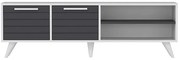 Έπιπλο Τηλεόρασης Noyan 327ODS1116 150x30x48cm White-Anthracite