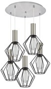 Φωτιστικό Οροφής Πολύφωτο Homelighting 77-8440 Nickel