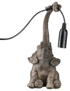 Επιτραπέζιο Φωτιστικό Elephant Συνθετική Ρητίνη Καφέ 12X13X28Cm 12X13X28Cm