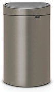 Brabantia 649732 Κάδος απορριμμάτων Touch Bin New 40L, Platinum