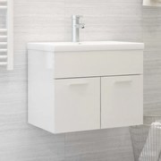 Ντουλάπι Νιπτήρα Γυαλιστερό Λευκό 60x38,5x46 εκ. από Επεξ. Ξύλο - Λευκό