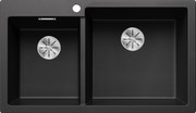 Blanco Pleon 9 Δ Anthracite SILGRANIT™ PuraDur™ Γρανιτένιος Νεροχύτης Ένθετος με 2 Γούρνες 86x50cm