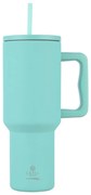 Θερμός Ανοξείδωτος Straw Tumbler XL 14,5x10x26εκ.-1200ml Bermuda Green Save The Aegean Estia 01-32203
