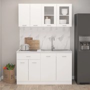Σετ Ντουλάπια Κουζίνας 4 Τεμαχίων Λευκό Επεξ. Ξύλο 3067655