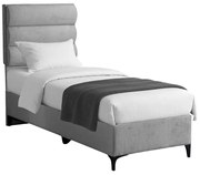 Επενδυμένο Κρεβάτι Limit Μονό σε Γκρι 90x200εκ. 93x200x125 εκ.