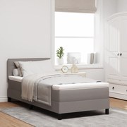 vidaXL Κρεβάτι Με Στρώμα Ταφέ 80x200 εκ. Υφάσματος