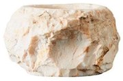 Κηροπήγιο Για Ρεσώ Batu Εκρού Rustic Μάρμαρο Ø7xH4 cm MUUBS