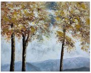 Πίνακας Καμβάς Trees 148-222-142 80x2,3x60cm Multi Οριζόντιοι Καμβάς