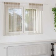 vidaXL Κουρτίνες με κουρτίνες 2 pcs Άμμος 140 x 140 εκ. Πολυεστέρας