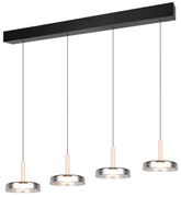 Φωτιστικό Κρεμαστό Trio Lighting CELESTE 354910432 Μαύρο Ματ (Black Mat) 3000K