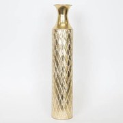 Βάζο Μεταλλικό 752-22024 12x12x61cm Gold Estheti Home Metal