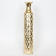 Βάζο Μεταλλικό 752-22024 12x12x61cm Gold Estheti Home Μέταλλο