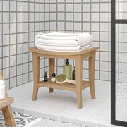 vidaXL Σκαμπό Ντουζιέρας 50 x 35 x 45 εκ. από Μασίφ Ξύλο Teak