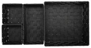 Estia Καλάθια Οργάνωσης Woven Σετ 4Τμχ 28x28x10cm - 26x13x9cm - 13x13x9cm Μαύρα 02-28213