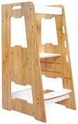 Πύργος εκμάθησης Farsene φυσικό-λευκό mdf 40x50x90εκ 40x50x90 εκ.
