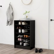 vidaXL Παπουτσοθήκη Μαύρη 60 x 35 x 92 εκ. από Μοριοσανίδα