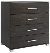 ΣΥΡΤΑΡΙΕΡΑ ΜΕΛΑΜΙΝΗΣ BRIANA HM2204.01 ME 4 ΣΥΡΤΑΡΙΑ ZEBRANO 75x40x83Υ εκ.