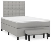 ΚΡΕΒΑΤΙ BOXSPRING ΜΕ ΣΤΡΩΜΑ ΑΝΟΙΧΤΟ ΓΚΡΙ 120X190 ΕΚ. ΥΦΑΣΜΑΤΙΝΟ 3270383