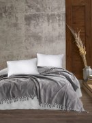 DIMcol ΚΟΥΒΕΡΤΑ ΠΙΚΕ ΕΝΗΛ Cotton 100% 220Χ240 jacquard Grey 1230415588400072
