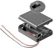 GOOBAY θήκη μπαταρίας με διακόπτη 12445, 3x AA LR6, αδιάβροχη, μαύρη