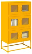 vidaXL Highboard Μουστάρδα κίτρινη 68x39x123 cm Χάλυβας