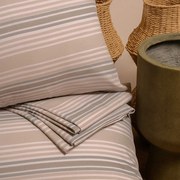 Σετ Σεντόνι Με 2 Μαξιλαροθήκες Polycotton Υπέρδιπλο Με Λάστιχο 160x200+32εκ. Arion Grey Casual Line Mini Melinen 20003720