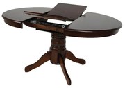 WOODWELL Ε7680,2NIRVANA Τραπέζι Τραπεζαρίας Κουζίνας, Επεκτεινόμενο, Καρυδί Φ106 (+30)x75cm Ε7680,2
