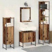 vidaXL Σετ Επίπλων Μπάνιου με αποθήκευση 4 pcs Καφέ 33 x 33 x 185.5 εκ