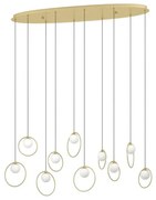 Φωτιστικό Οροφής Portocolom 390347 116x26x150cm Led Gold-White Eglo