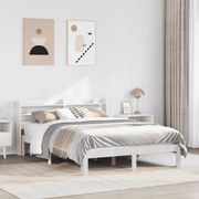 vidaXL Σκελετός Κρεβατιού με Κεφαλάρι Χωρίς Στρώμα Λευκό 120x200 εκ.