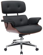 Καρέκλα γραφείου διευθυντή Kobane μαύρο pu-βάση χρωμίου 84x75x113.5εκ 84x75x113.5 εκ.