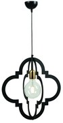 Κρεμαστό Φωτιστικό Οροφής Ε27 130x45 Arkolight-773-42/1-Μαύρο-Χρυσό 773-42/1
