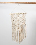 Boho Διακοσμητικό Τοίχου Macrame 3 Πλεξούδες Anusha 40x70cm 40x70cm Εκρού