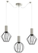 SE21-NM-4-BL3-GR12 ADEPT FLEX Nickel Matt Pendant Black Metal Grid+ HOMELIGHTING 77-8924